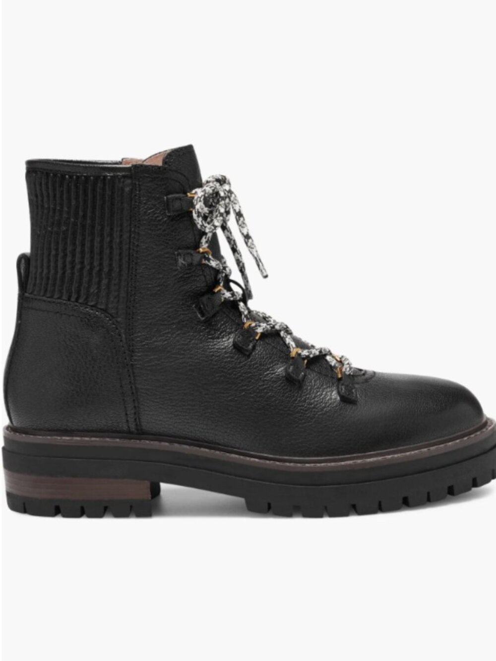 NWT LOUISE ET CIE Women's Black Sheena Lace Up Combat Leather Boots Sz 5.5 - Picture 2 of 11